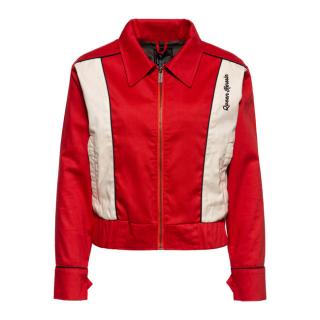 Dámská bunda Queen Kerosin Motorway Riders jacket red/white Velikost: M