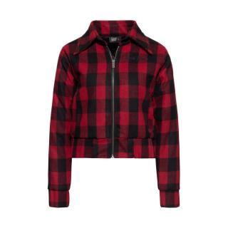Dámská bunda Queen Kerosin Wool checkered jacket black/red Velikost: L