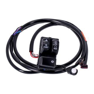 Handlebar switch & wiring kit, brake side. Black