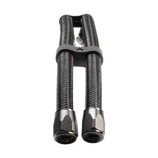 Jagg, braided 3/8  oil hose upgrade kit. Black