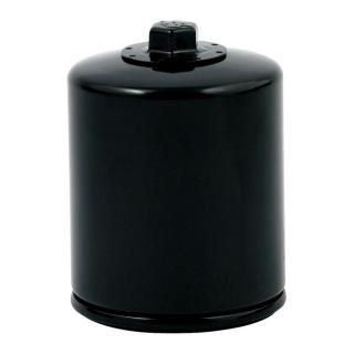 K&N, spin-on oil filter, with top nut. Black