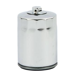 MCS, spin-on oil filter, with top nut for M8. Chrome