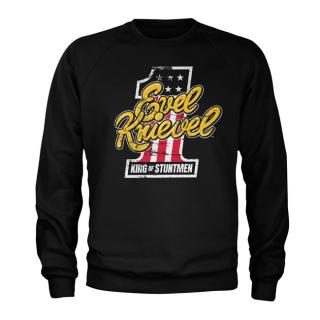 Mikina Evel Knievel King Of Stuntmen sweatshirt black Velikost: 2XL