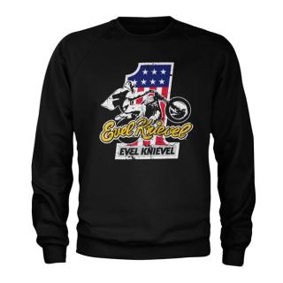 Mikina Evel Knievel No. 1 sweatshirt black Velikost: 2XL