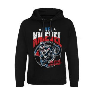 Mikina Evel Knievel Wheelie Epic hoodie black Velikost: M