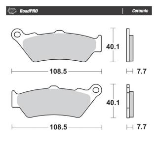 Moto-Master RoadPro brake pads. Ceramic
