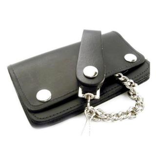 peněženka BLACK LEATHER BIKER CHAIN WALLET