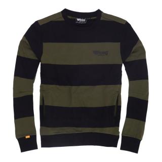 Roeg Shawn stripe sweatshirt army/black