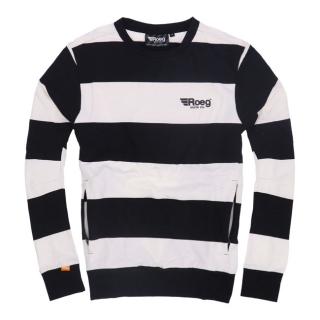 Roeg Shawn stripe sweatshirt off-white/black
