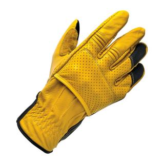 Rukavice Biltwell Borrego gloves gold, black CE appr.