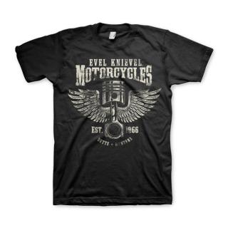 Triko Evel Knievel Motorcycles T-shirt black