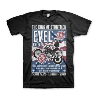 Triko Evel Knievel Poster T-shirt black