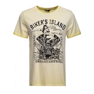 Triko King Kerosin Bikers Island T-shirt lime