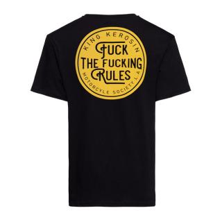 Triko King Kerosin Fuck The Fucking Rules t-shirt black Velikost: 3XL