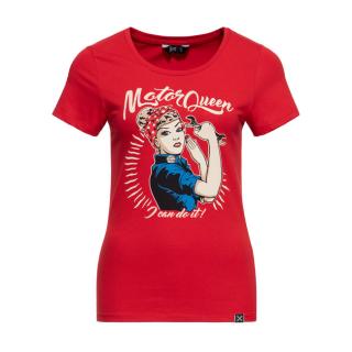 Triko Queen Kerosin Motor Queen I Can Do It t-shirt red Velikost: L