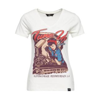 Triko Queen Kerosin Tune Up t-shirt off white Velikost: 2XL