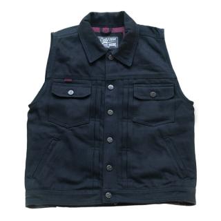 Vesta 13 1/2 Rain Splitter denim vest black Velikost: 2XL