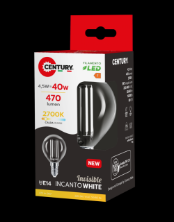 CENTURY LED FILAMENT MINI GLOBE 4,5W E14 2700K 470lm bílé vlákno