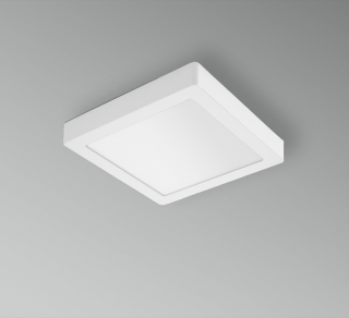 CENTURY LED stropní svítidlo PLQUADRO HRANATÉ PŘISAZENÉ 225x225X32mm 18W 3000K 1440Lm 120d IP20