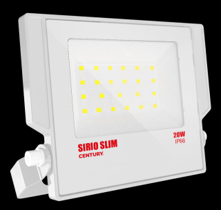 CENTURY Sirio Slim reflektor 20W 4000K 2100lm IP66 bílý