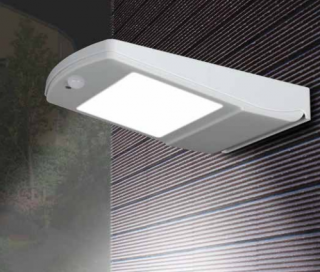 FANEUROPE Eos, solární nástěnné svítidlo, 4W LED, 4000K, IP66, se senzorem pohybu a denního světla