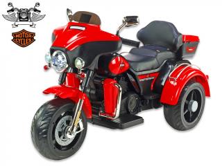 DEA Dětská elektrická motorka Big chopper Motorcycle dvoumístný červený