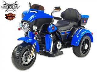 DEA Dětská elektrická motorka Big chopper Motorcycle dvoumístný modrý
