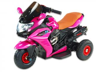 DEA Dětská elektrická motorka Dragon s plynovou rukojetí růžová