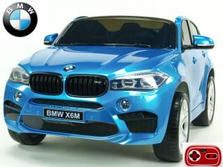 DEA Elektrické autíčko BMW X6M dvoumístné modrá metalíza