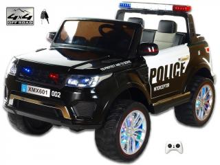DEA Elektrické autíčko Rover Policie 4x4 dvoumístný černá metalíza
