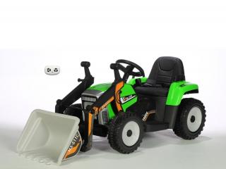 DEA Elektrický rozkošný traktor s nakládací lžící zelený