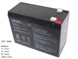 VIPOW Baterie olověná 12V / 10Ah bezúdržbový akumulátor