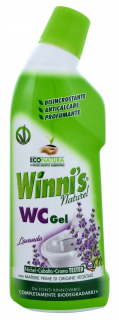 Čistící WC gel Econatura Winnis Naturel na toalety a záchodové mísy s vůní levandule 750 ml.