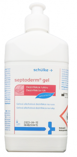 Desinfekční gel na ruce s alkoholem Septoderm Objem: 500 ml. s dávkovačem Push-Pull