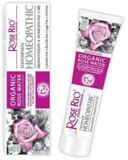 Homeopatická zubní pasta Organic Rose Water s organickou růžovou vodou