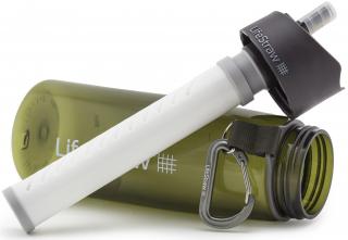 Vodní filtr LifeStraw Go2 Stage s nádobou pro cestování s vyměnitelnou karbonovou kapslí Barva: Khaki