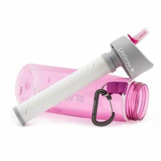 Vodní filtr LifeStraw Go2 Stage s nádobou pro cestování s vyměnitelnou karbonovou kapslí Barva: Růžová