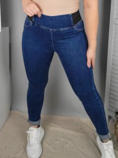 Tmavě modré džíny do gumy Stright Velikost: S