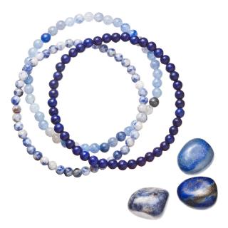 Evolution Group CZ Náramky s minerálními kameny sodalit, avanturín a lapis lazuli 43043.3 modrý