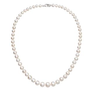 Evolution Group CZ Perlový náhrdelník z odstupňovaných pravých říčních perel bílý 22040.1