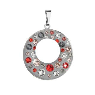 Evolution Group CZ Přívěsek bižuterie se Swarovski krystaly oranžový kulatý 54026.3