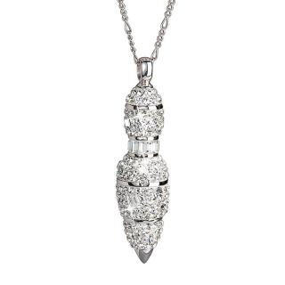 Evolution Group CZ Stříbrný náhrdelník s krystaly bílý 32810.1