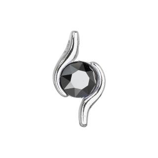 Evolution Group CZ Stříbrný přívěsek se Swarovski krystalem černý 34261.5 hematite