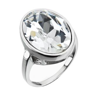 Evolution Group CZ Stříbrný prsten s krystaly bílý 35036.1 krystal Obvod mm: 52