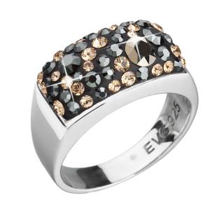 Evolution Group CZ Stříbrný prsten s krystaly mix barev zlatý 35014.4 colorado Obvod mm: 54