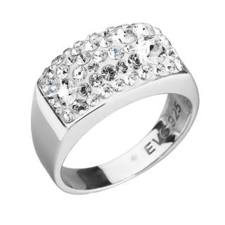 Evolution Group CZ Stříbrný prsten s krystaly Swarovski bílý 35014.1 krystal Obvod mm: 52