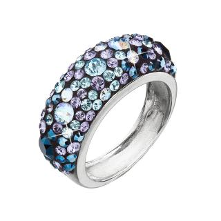 Evolution Group CZ Stříbrný prsten s krystaly Swarovski modrý 35031.3 blue style Obvod mm: 52