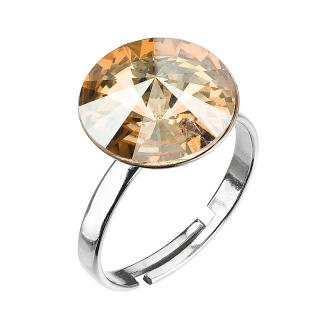 Evolution Group CZ Stříbrný prsten s krystaly zlatý 35018.5 gold shadow
