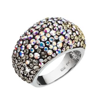 Stříbrný prsten s krystaly Swarovski mix barev měsíční 35028.3 moonlight Obvod mm: 51