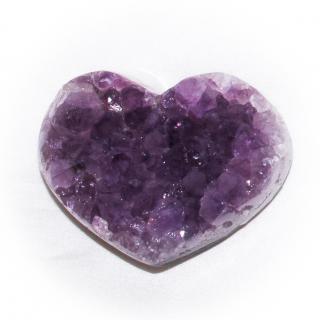Ametyst - srdce - (č.1) - 7 cm (Drahý kámen pro zdraví)